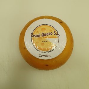 Queso comino medio kilo, queso gouda Holandés artesano pequeña rueda de queso gouda de granja con un peso de 500 gramos