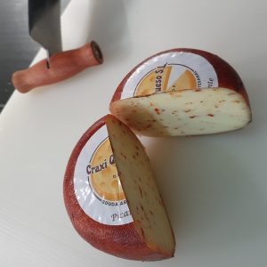 Queso picante kilo, queso gouda artesano con chile pequeña rueda de queso gouda de granja con un peso de ±1000 gramos