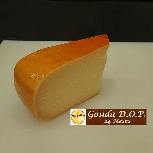 Queso curado 24 meses de 1 kg aprox, cuña de queso Gouda artesano D.O.P. holandés. Gouda de granja, elaborado con leche cruda de vaca