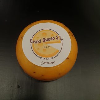 Queso comino medio kilo, queso gouda Holandés artesano pequeña rueda de queso gouda de granja con un peso de 500 gramos, queso de leche cruda de vaca