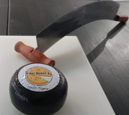 Queso trufa negra medio kilo, pequeña gouda Holandés elaborado con leche cruda de vaca, queso gourmet al trufa negra de verano
