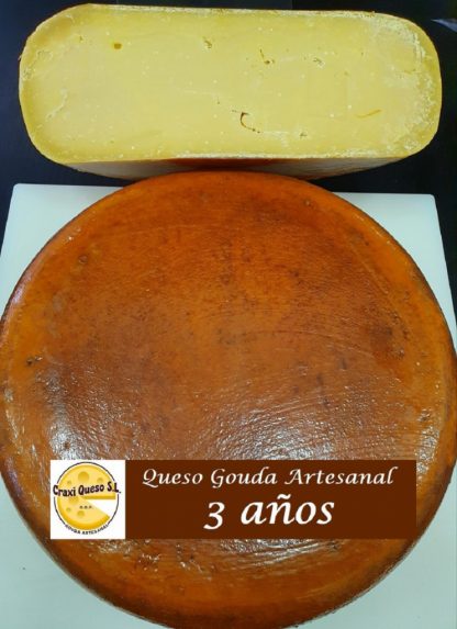 Queso Gouda 3 años - Queso Gouda artesano holandés, queso curado 36 meses elaborado de leche cruda de vaca