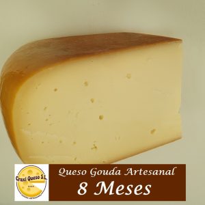 Cuña de queso Gouda artesano. Queso de vaca curado 8 meses.