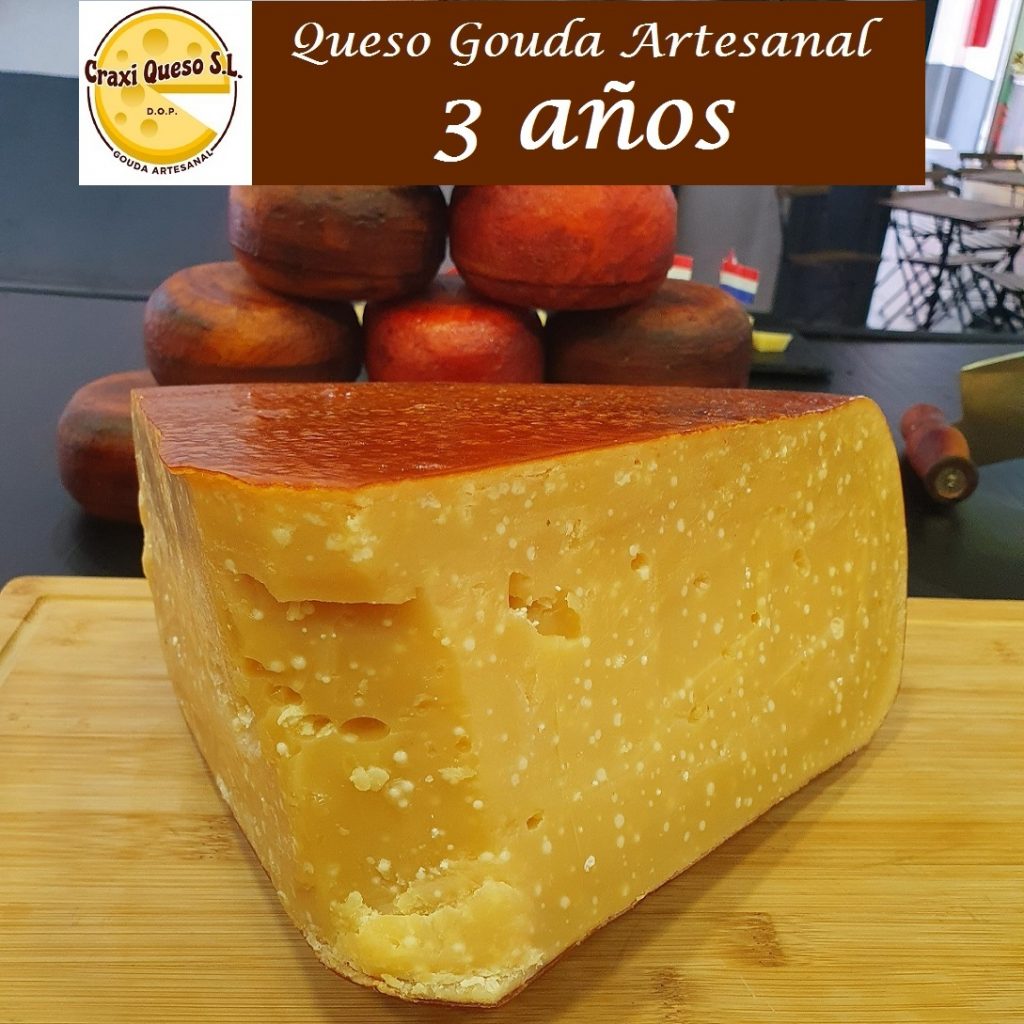 Queso curado de 2, 4, 6, 8, 12, 24 y 36 meses, queso Gouda tradicional elaborado con leche cruda de vaca