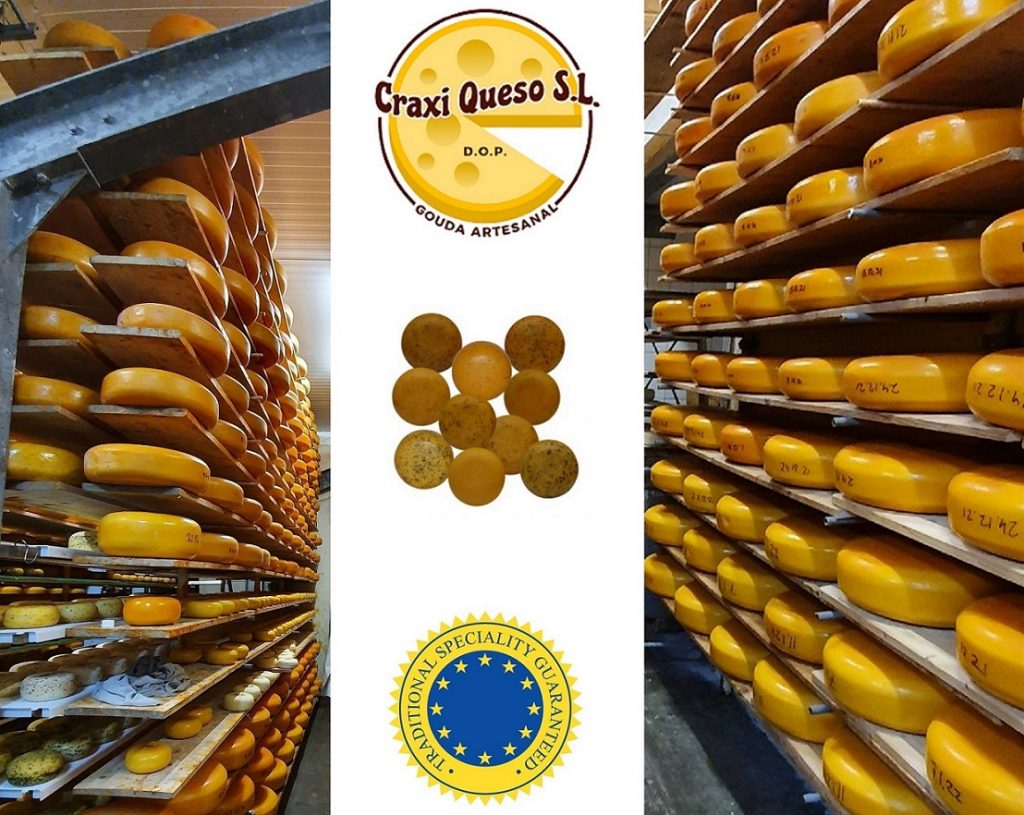 El precio del queso holandés Craxi Gouda natural con un período de maduración de 2 meses a 3 años y nuestros precios para nuestros quesos Gouda con hierbas
