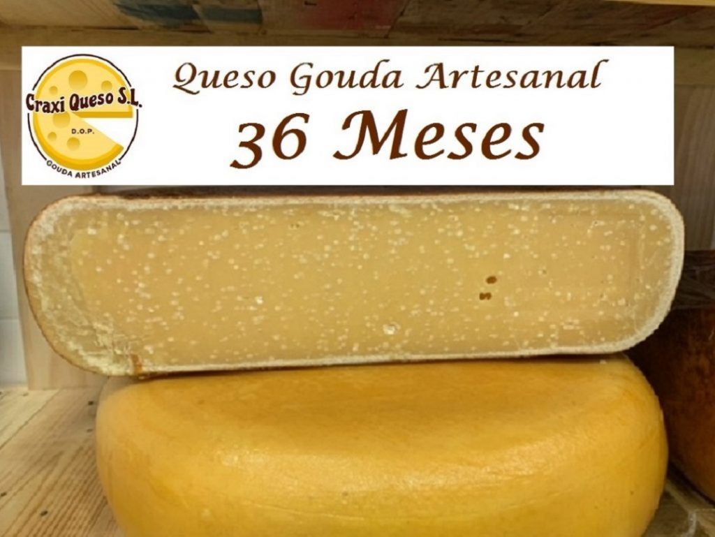 Solicita presupuesto para una rueda entero de queso Gouda artesano de 3 años