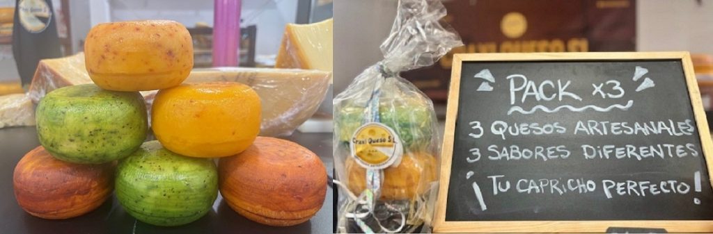 Pack de queso Gouda artesanal con hierbas y especias. Pack de quesos con 3 tipos diferentes de Gouda semicurado