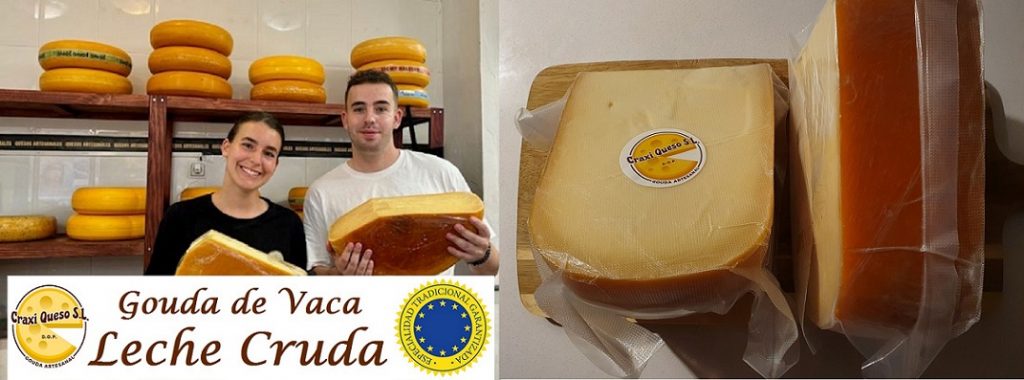 Comprar online y disfruta de nuestro queso Gouda holandés artesanal en tu casa en Madrid.