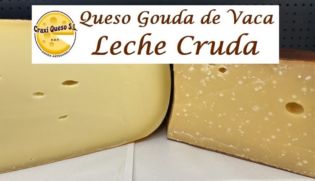 Queso Gouda de Vaca Natural de Leche No Pasteurizado. Gouda natural: Tierno, Semicurado, Curado, Viejo y Gouda Añejo