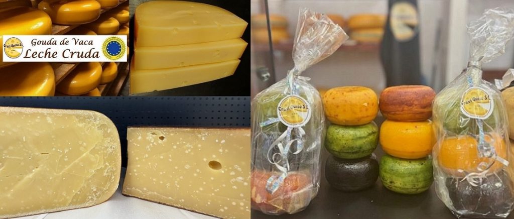 Auténtico queso Gouda holandés entregado refrigerado a tu domicilio en Madrid. Gouda tierno, semicurado, curado, viejo o añejo, así como en variedades especiales como Gouda con trufa o Gouda ahumado.