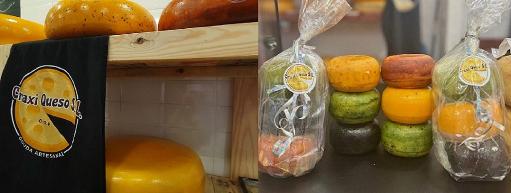 Queso Gouda trufa. Craxi trufa elaborado de leche cruda de vaca.