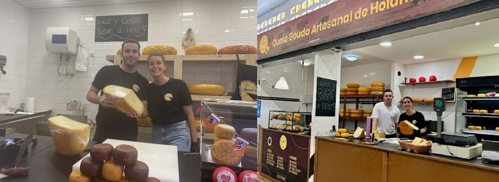 Quesería Craxi en los mercados de Merced y Huelin en Málaga. Quesos Gouda Holandeses artesanales de leche cruda de vaca